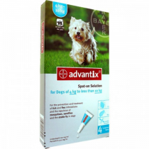 Advantix Cao Sol Uncao 1mlx4 4-10 Kg, 100/500 mg sol uno punctif VET
