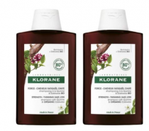 Klorane Quinina e Edelvaisse Bio Duo Champ antiqueda cabelo desvitalizado 2 x 400 ml com Desconto de 50% na 2 Embalagem
